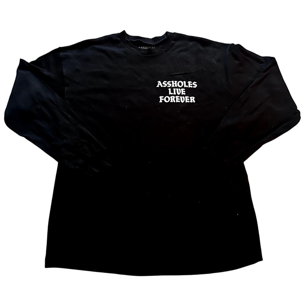 Assholes Live Forever Long-Sleeve Shirt Black XL-Black-Cotton